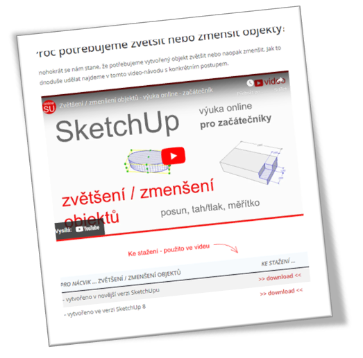 Ukázka VIP sekce - Základy programu SketchUp