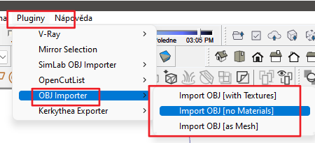 Ukázka jak importovat objekt OBJ do SKetchUpu - krok za krokem.